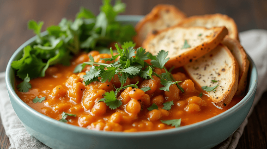Auswahl an einfachen vegetarischen Rezepten mit frischem Gemüse, Pasta und Kräutern für Anfänger